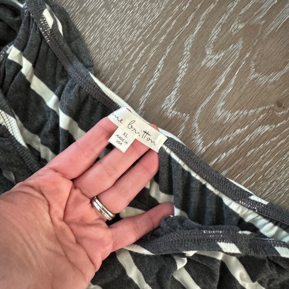 WORN ONCE Womens Stitch Fix Nine Britton dark grey striped maxi dress size XL - Picture 4 of 4